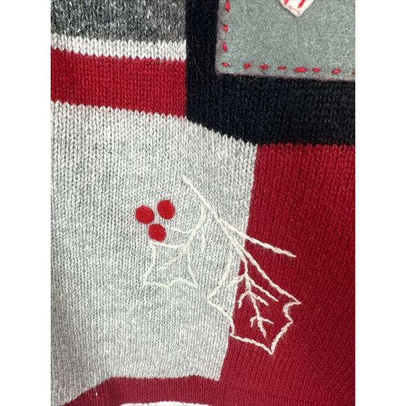 RARE Classic Elements Christmas Scottie Dog Zip Up Sweater Size 2X - Picture 7 of 14